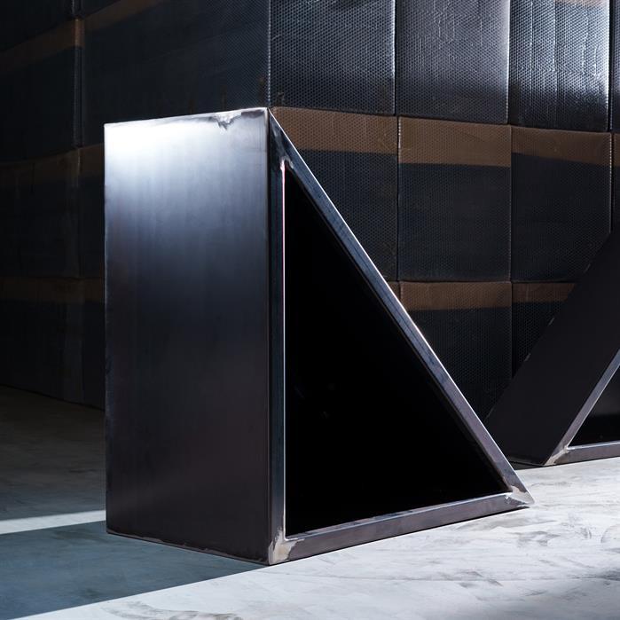 CAT5.2 - Cortenstaal,Plantenbakken,TRIANGLE,1000 x 1000 x 600 mm