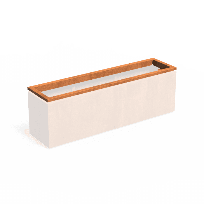 IEB.CA23 - Cortenstaal,Plantenbakken,CARREZ in-lite Ready,2000 x 500 x 89 mm
