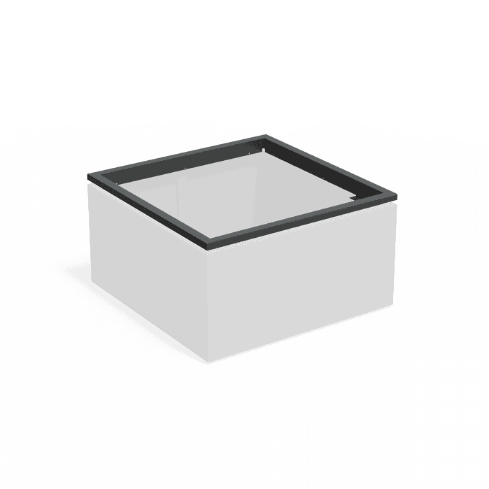 IEB.AF4 - Aluminium,Plantenbakken,CARREZ in-lite Ready,1200 x 1200 x 91 mm
