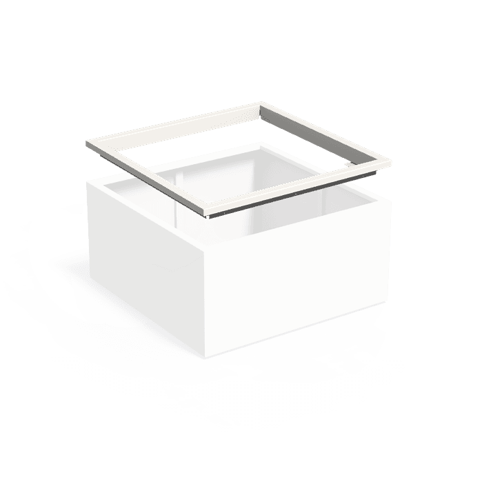 IEB.AF4 - Aluminium,Plantenbakken,CARREZ in-lite Ready,1200 x 1200 x 91 mm