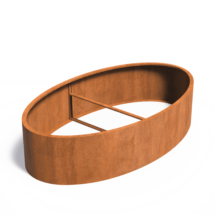 CELW1 - Stal kortenowska,Donice,ELLIPSE Bez dna,2800 x 1600 x 600 mm