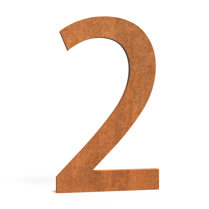 2 Corten - Cortenstahl,Zubehör,Hausnummern (0-9) ,73 x 5 x 120 mm
