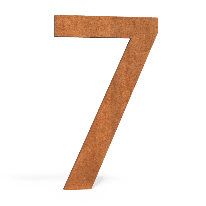 7 Corten - Cortenstaal,Accessoires,Huisnummers,68 x 5 x 120 mm