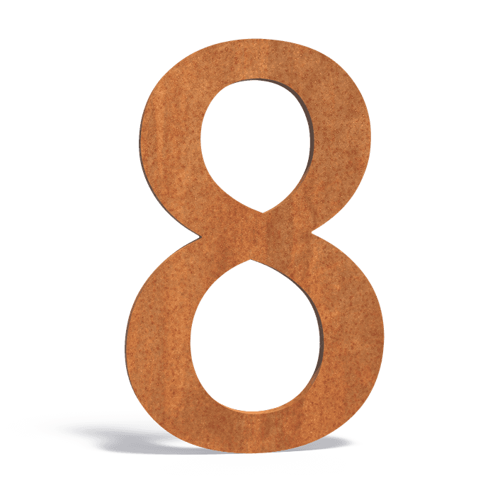 8 Corten - Cortenstaal,Accessoires

,Huisnummers,79 x 5 x 120 mm