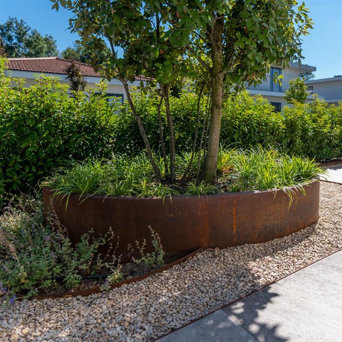 CELW3 - Cortenstaal,Plantenbakken,ELLIPSE Zonder bodem,2000 x 1200 x 600 mm