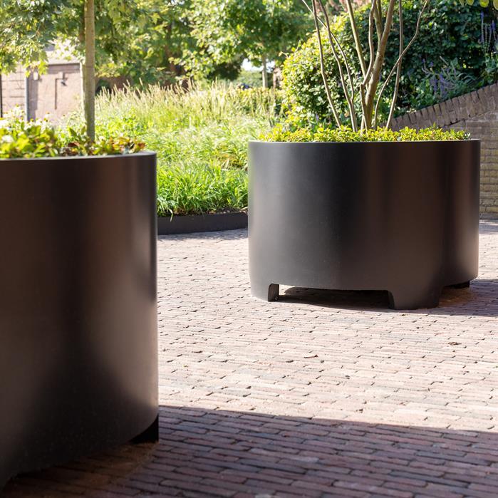 AMP6.1 - Aluminium,Plantenbakken,CIRCUM met poten,800 x 800 mm