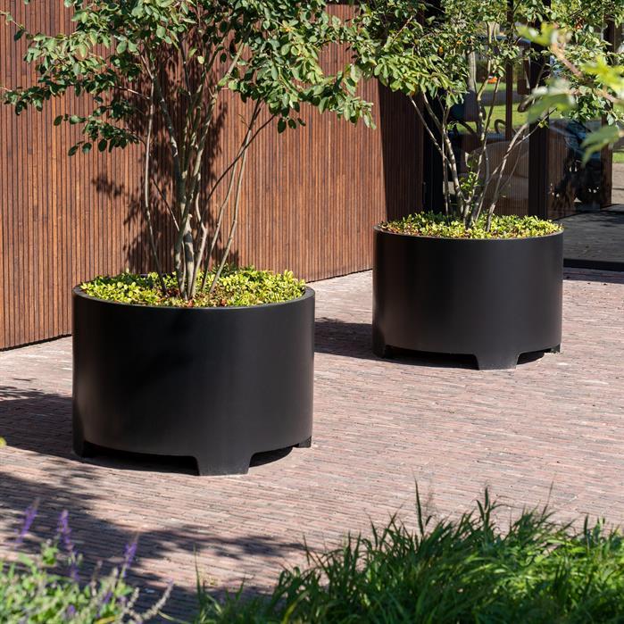 AMP6.1 - Aluminium,Plantenbakken,CIRCUM met poten,800 x 800 mm