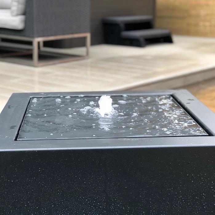 AB7.1 (2 fountains + LED) - Aluminium,Waterelementen,Watertafels standaard,1200 x 800 x 400 mm