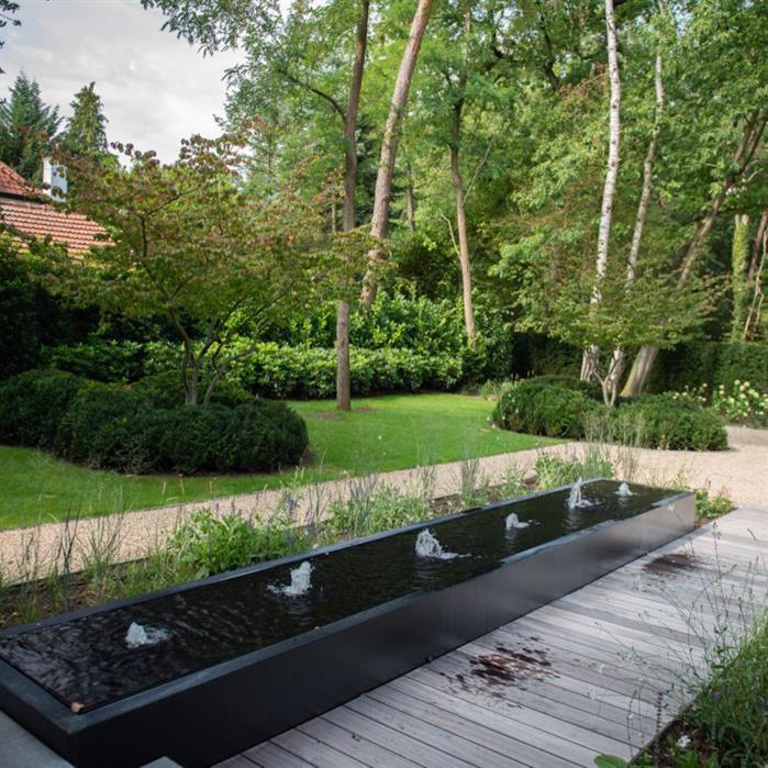 AB7.1 (2 fountains + LED) - Aluminium,Waterelementen,Watertafels standaard,1200 x 800 x 400 mm