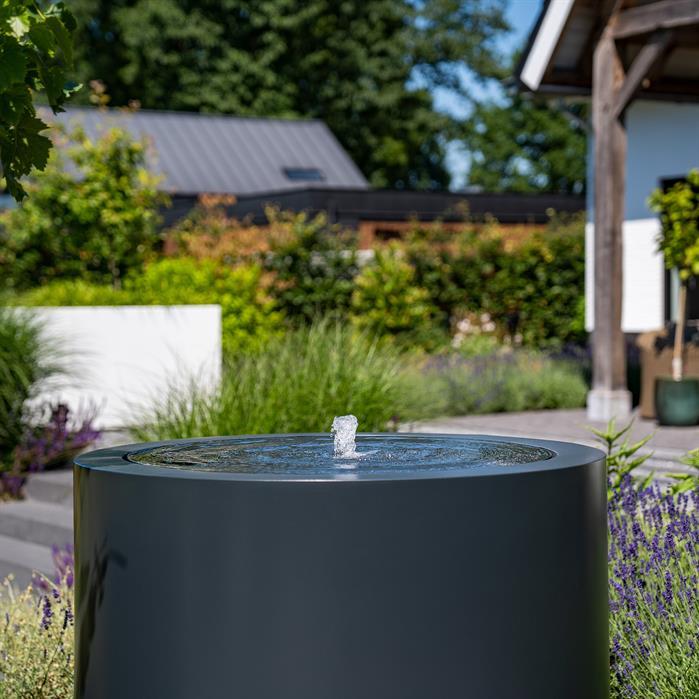 ABR1 (1 fountain + LED) - Aluminium,Water features,Water tables round,1450 x 750 mm
