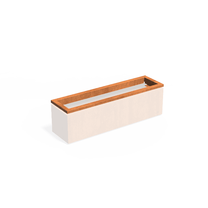 IEB.CA24.1 - Cortenstaal,Plantenbakken,CARREZ in-lite Ready,1500 x 400 x 89 mm