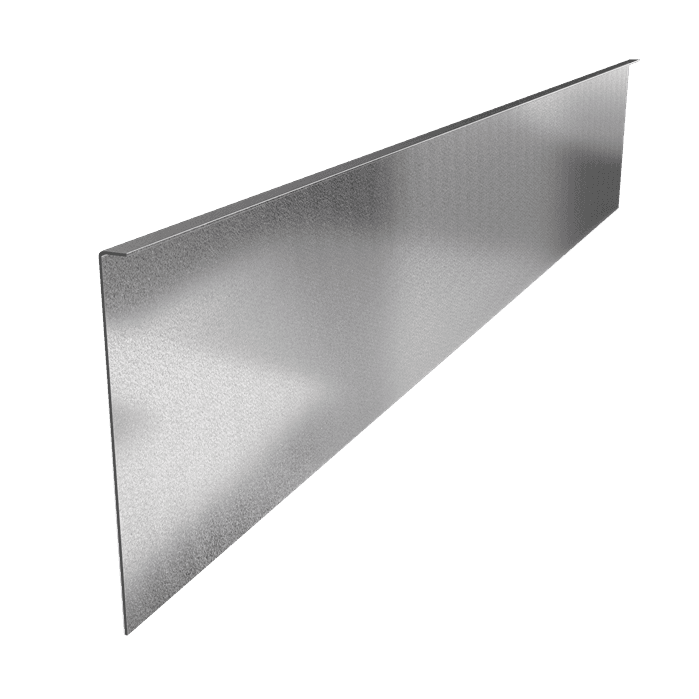 VZ3.390 (1pcs = 2,3m1) - Verzinkt staal,Kantopsluitingen,Kantopsluiting gezette bovenrand,2300 x 3 x 390 mm