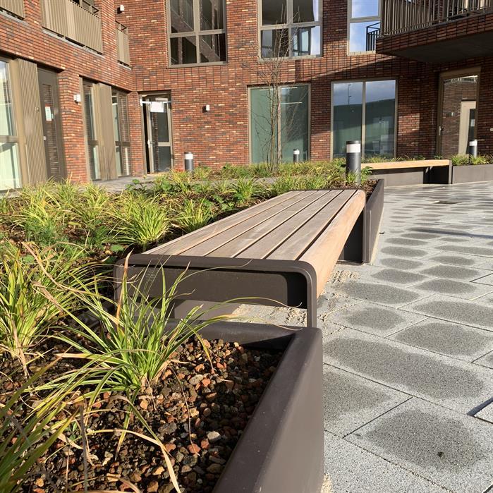 STBE.1500.Ct.BX bamboe - Corten steel,Benches,STORR without backrest,1500 x 440 x 430 mm