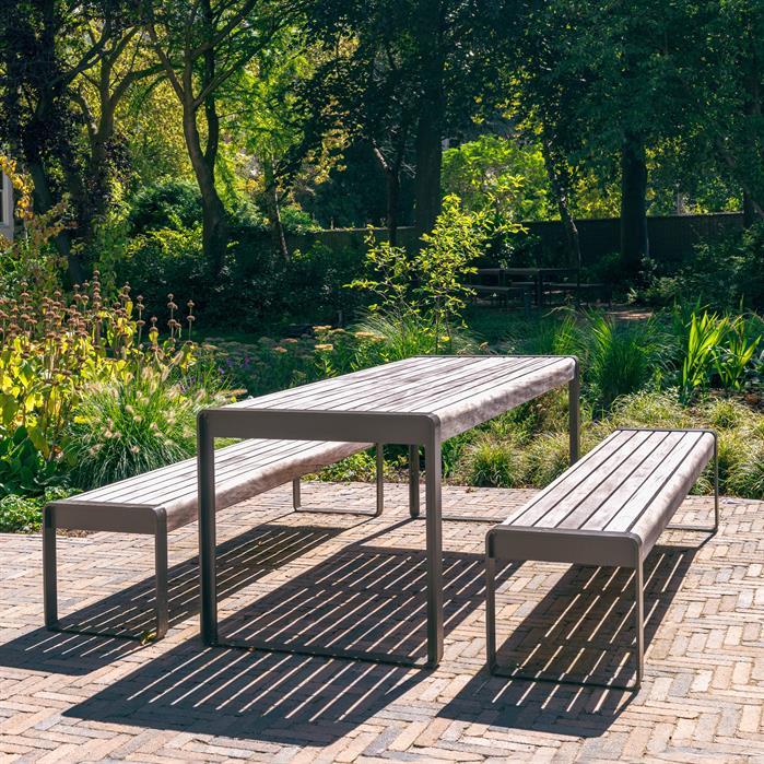 STPNC.2300.ZnRc.BX bamboe - Gecoat staal,Picknicksets,STORR picknickset,2300 x 2070 x 750 mm