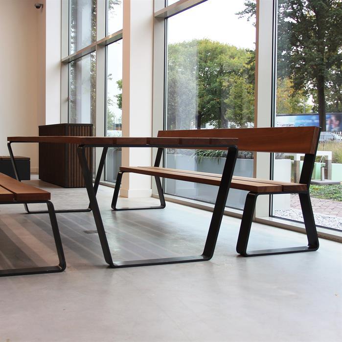 MOPNC.2300.ZnRc.BX bamboe - Gecoat staal,Picknicksets,MIO picknickset,2300 x 2405 x 760 mm