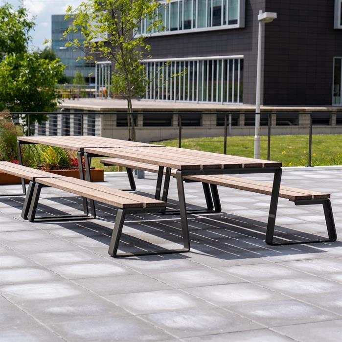 MOPN.2300.ZnRC garapa - Gecoat staal,Picknicksets,MIO picknickset,2300 x 2270 x 760 mm