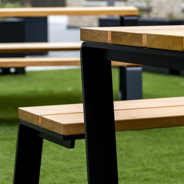 MOPN.2300.ZnRC garapa - Gecoat staal,Picknicksets,MIO picknickset,2300 x 2270 x 760 mm