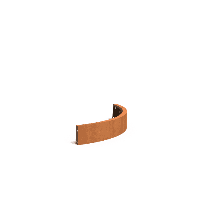 CRCO2.200.1000 outside curve - Cortenstaal,Keerwanden,Keerwand 200,1000 x 1000 x 200 mm