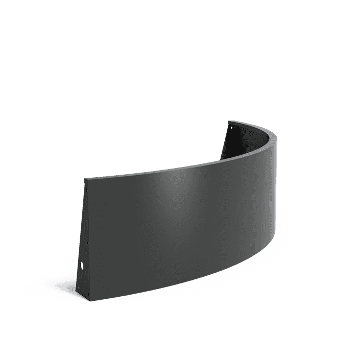 ARCO4.600.2000 outside curve - Aluminium,Stützmauer,Stützmauer 600,2000 x 2000 x 600 mm