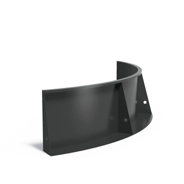 ARCN4.600.2000 inside curve - Aluminium,Stützmauer,Stützmauer 600,2000 x 2000 x 600 mm