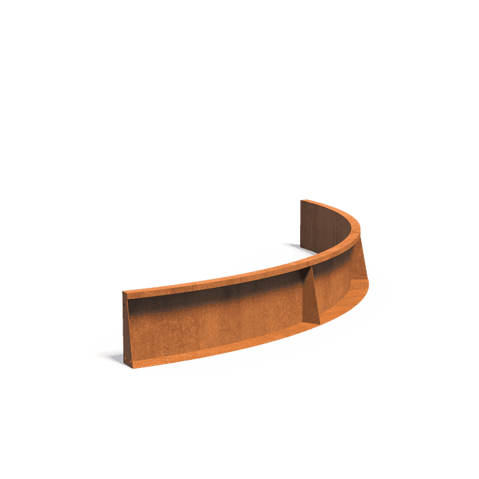 CRCN2.300.2000 inside curve - Corten steel,Retaining walls,Retaining wall 300,2000 x 2000 x 300 mm