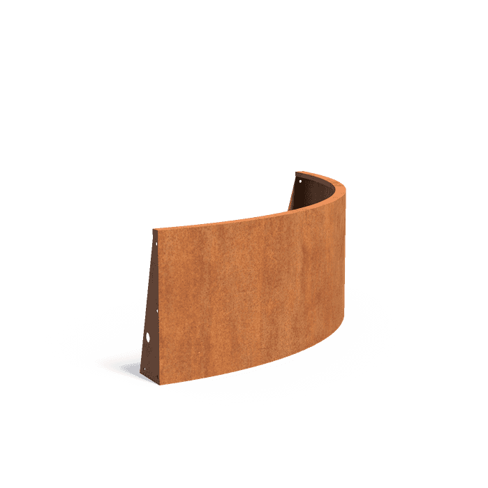 CRCO3.600.1500 outside curve - Cortenstaal,Keerwanden,Keerwand 600,1500 x 1500 x 600 mm