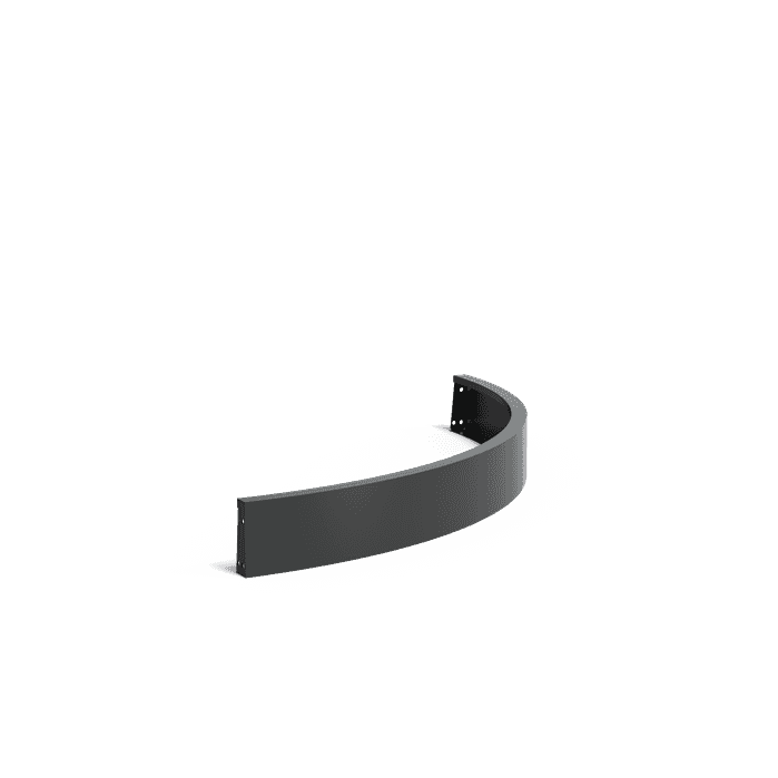 ARCO3.200.1500 outside curve - Aluminium,Stützmauer,Stützmauer 200,1500 x 1500 x 200 mm