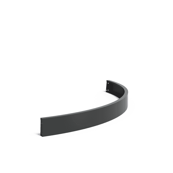ARCO3.200.2000 outside curve - Aluminium,Keerwanden,Keerwand 200,2000 x 2000 x 200 mm