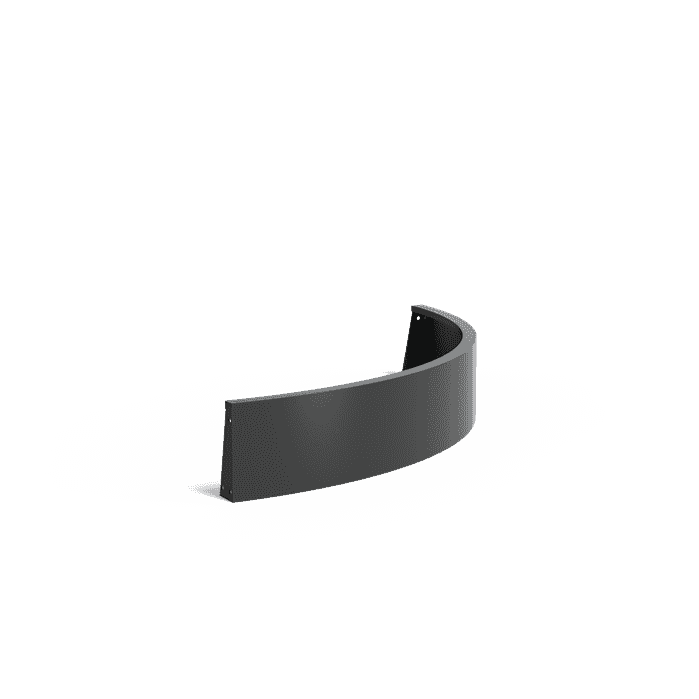ARCO3.300.1500 outside curve - Aluminium,Stützmauer,Stützmauer 300,1500 x 1500 x 300 mm