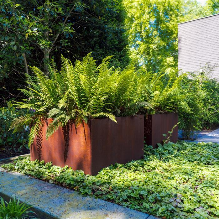 CAWC4.4 - Cortenstaal,Plantenbakken,CARREZ Connect zonder bodem,1200 x 1200 x 200 mm