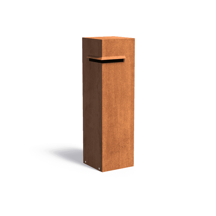 IVC1.2 - Cortenstaal,Staande brievenbussen,IVAR,350 x 350 x 1200 mm