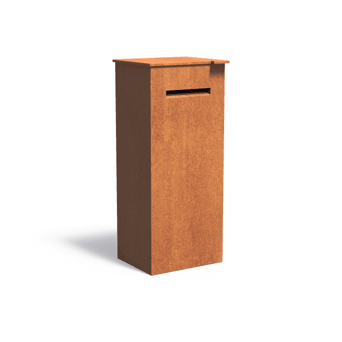 PCC1.2 - Corten steel,Letterboxes,CASE,514 x 454 x 1200 mm