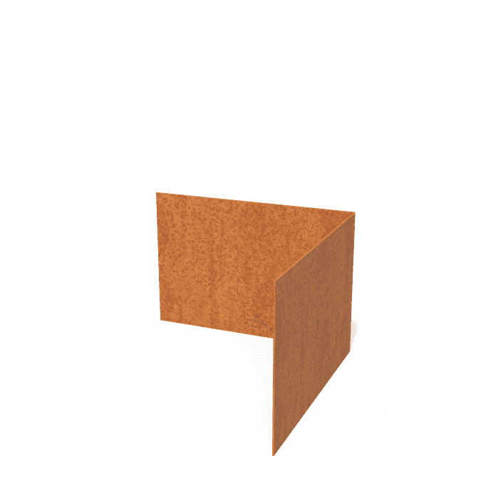 CR2.200BI - Cortenstaal,Kantopsluitingen,Kantopsluiting hoek rechte bovenrand,300 x 300 x 200 mm