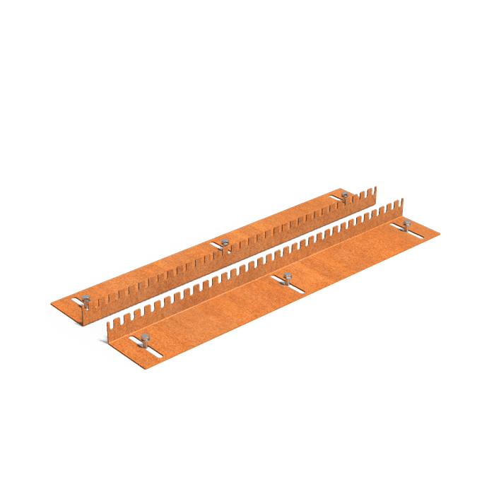 CPWR.1000 - Stal kortenowska,Słup ogrodowy,Szyna,1015 x 145 x 60 mm