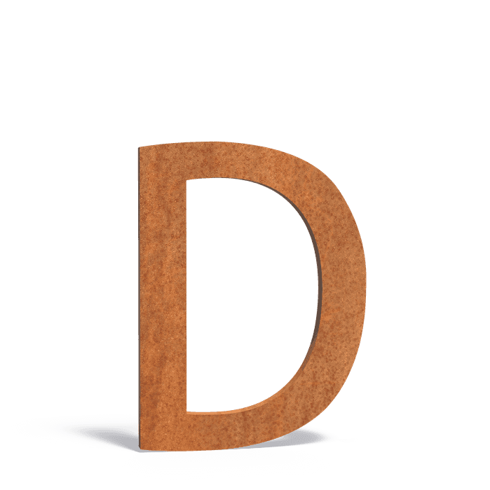 D Corten - Cortenstaal,Accessoires,Huisletters,70 x 5 x 90 mm