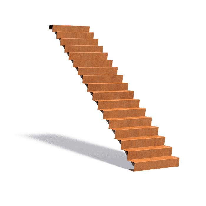CST17.1 (17 stair steps) - Cortenstahl,Treppen,Treppe,1000 x 4080 x 2890 mm
