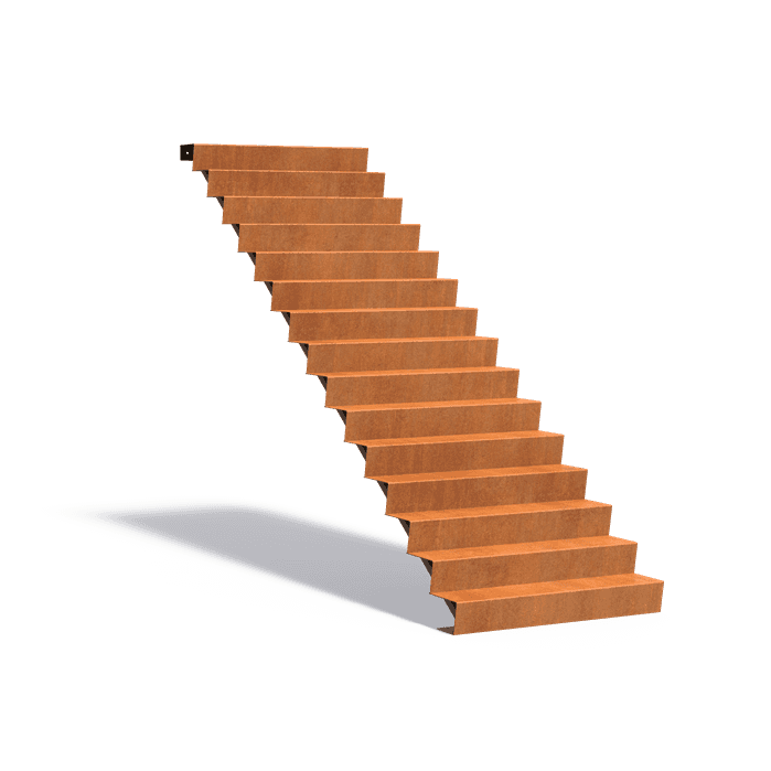CST15.2 (15 stair steps) - Cortenstahl,Treppen,Treppe,1250 x 3600 x 2550 mm