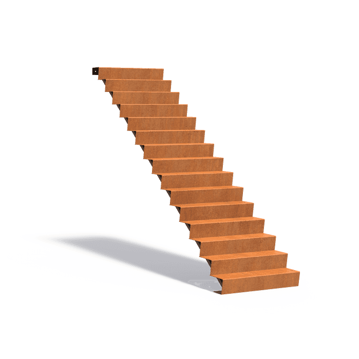 CST15.1 (15 stair steps) - Cortenstahl,Treppen,Treppe,1000 x 3600 x 2550 mm