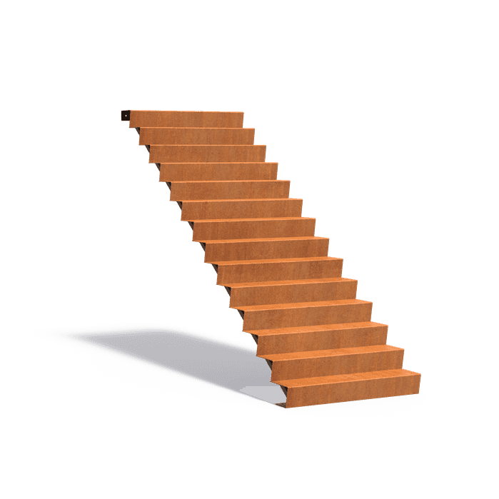 CST14.2 (14 stair steps) - Cortenstaal,Trappen,Trappen,1250 x 3360 x 2380 mm