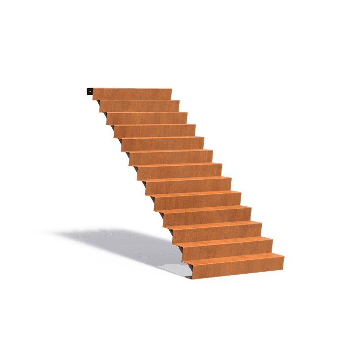 CST13.2 (13 stair steps) - Cortenstaal,Trappen,Trappen,1250 x 3120 x 2210 mm