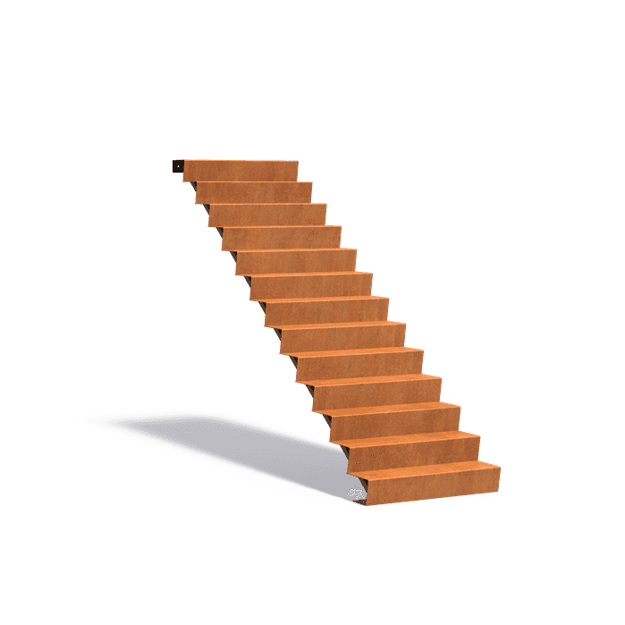 CST13.1 (13 stair steps) - Cortenstaal,Trappen,Trappen,1000 x 3120 x 2210 mm