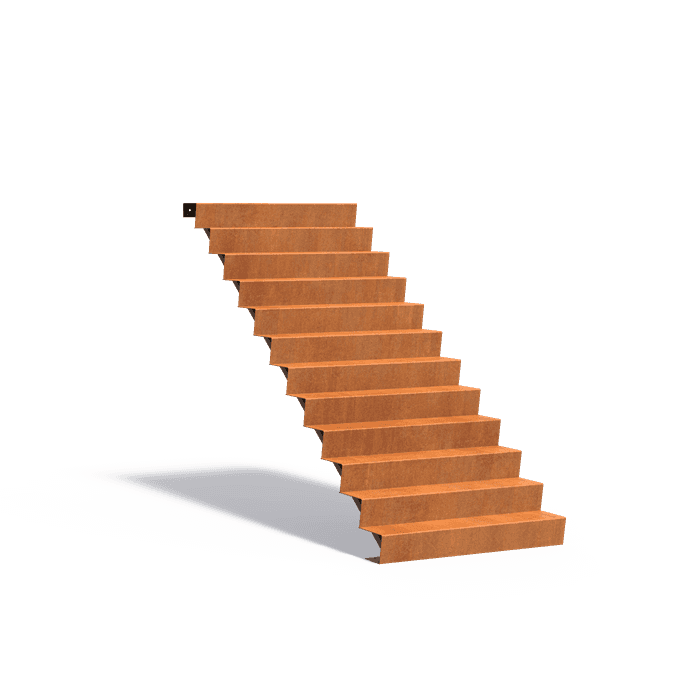 CST12.2 (12 stair steps) - Corten steel,Stairs,Stairs,1250 x 2880 x 2040 mm