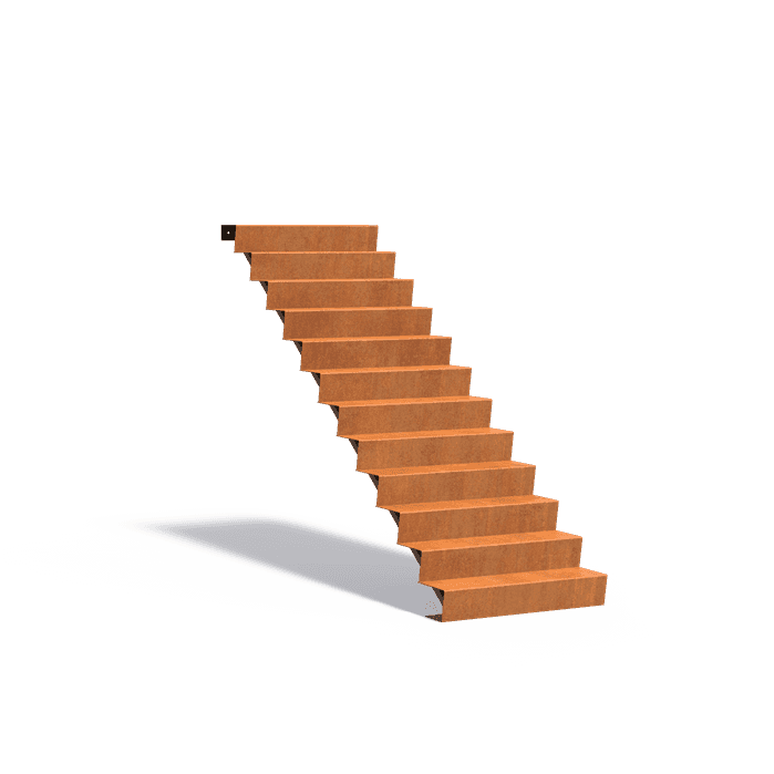 CST12.1 (12 stair steps) - Corten steel,Stairs,Stairs,1000 x 2880 x 2040 mm