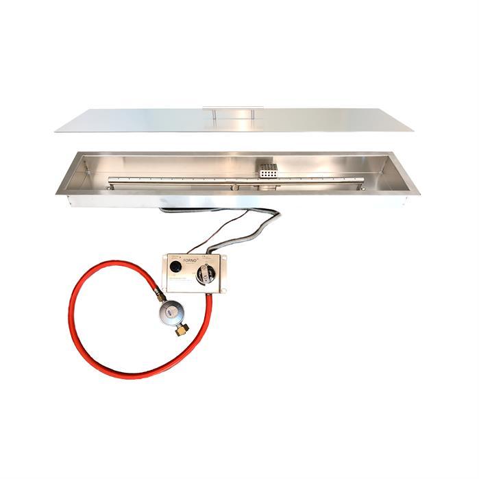 BRANN 800x200 Gasunit+Lava+Cover (11,8kw) - Corten steel,Accessories,Gas fireplace accessories,800 x 190 x 80 mm