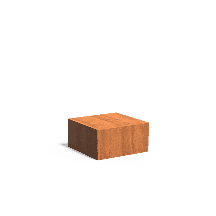 CK22 - Cortenstaal,Sokkels,Sokkel,800 x 800 x 400 mm