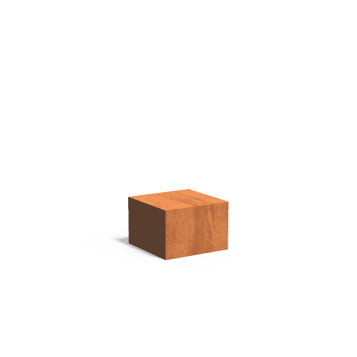 CK23 - Cortenstahl,Sockels,Sockel,600 x 600 x 400 mm