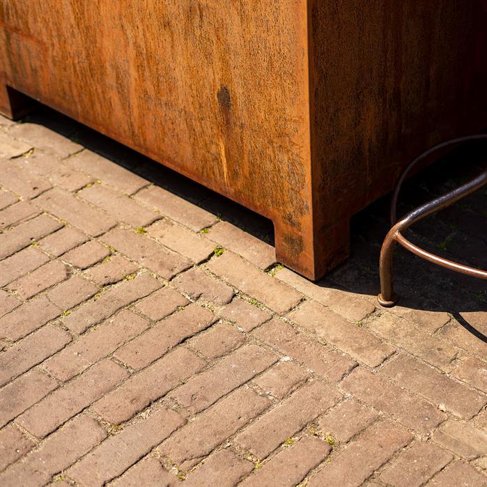 CAP8 - Cortenstaal,Plantenbakken,CARREZ met poten,600 x 600 x 600 mm