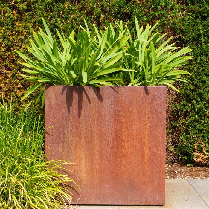 CA25 - Cortenstaal,Plantenbakken,CARREZ met bodem,2000 x 400 x 400 mm