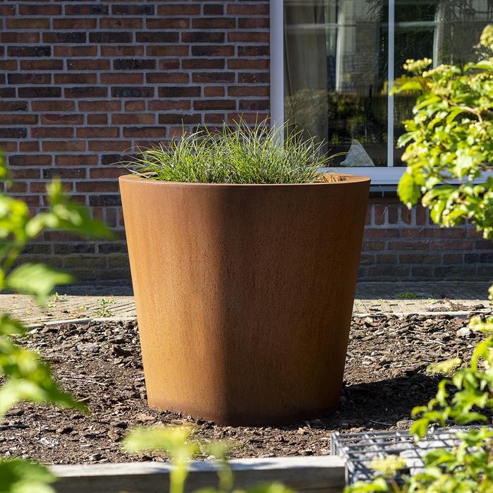 CC6 - Cortenstaal,Plantenbakken,CONIC met bodem,800 x 1000 mm