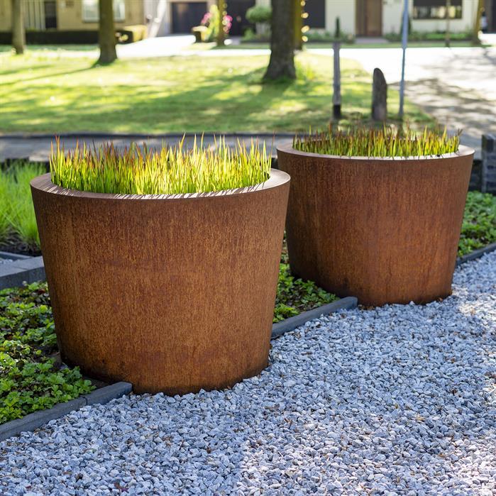 CC6.2 - Cortenstaal,Plantenbakken,CONIC met bodem,800 x 600 mm